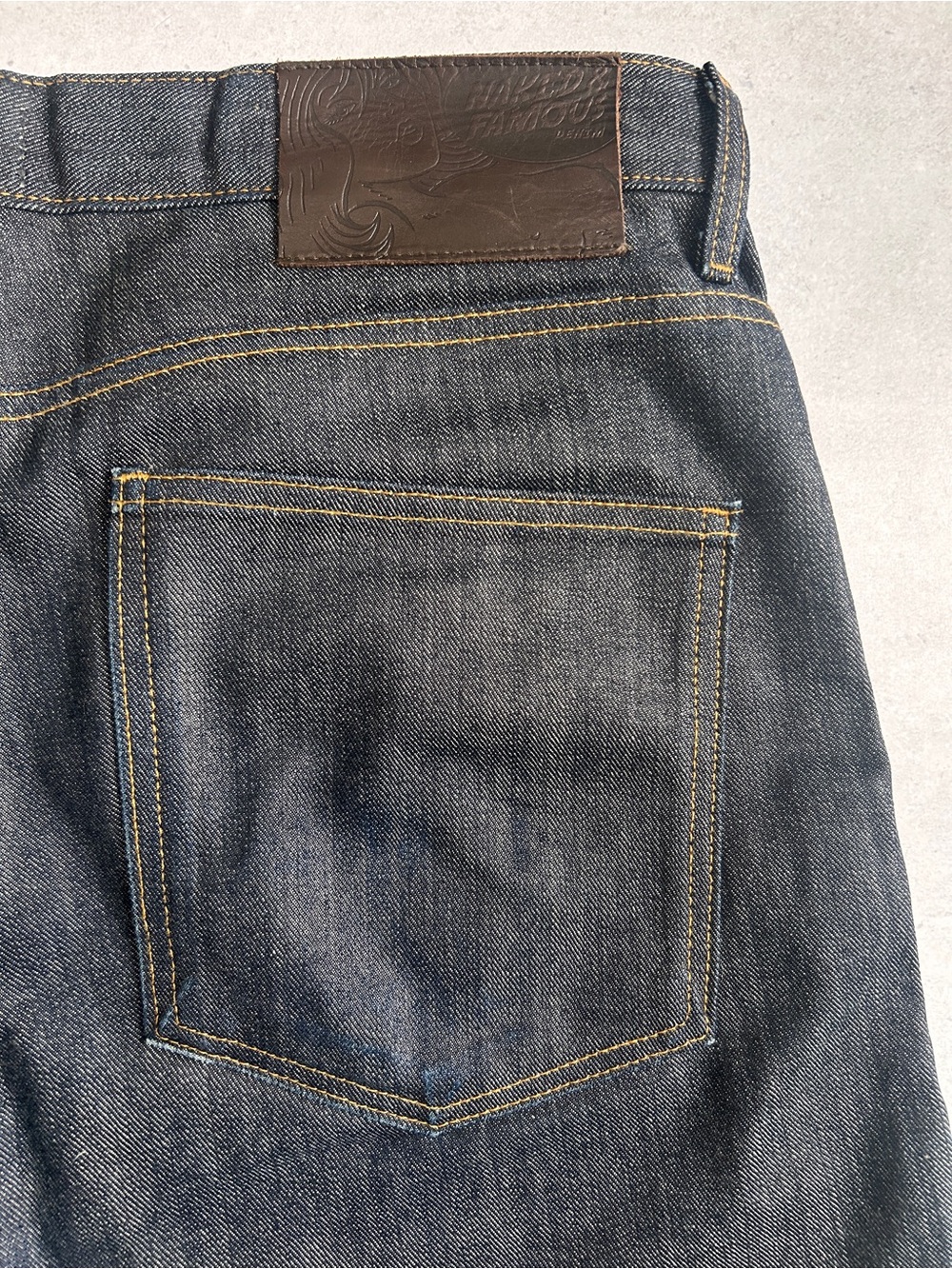 Naked & Famous Super Guy Left Hand Twill Selvedge Jeans Sz 38 Raw Denim - Picture 10 of 16